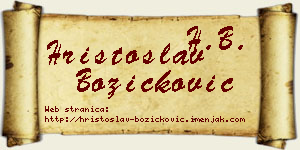 Hristoslav Božičković vizit kartica